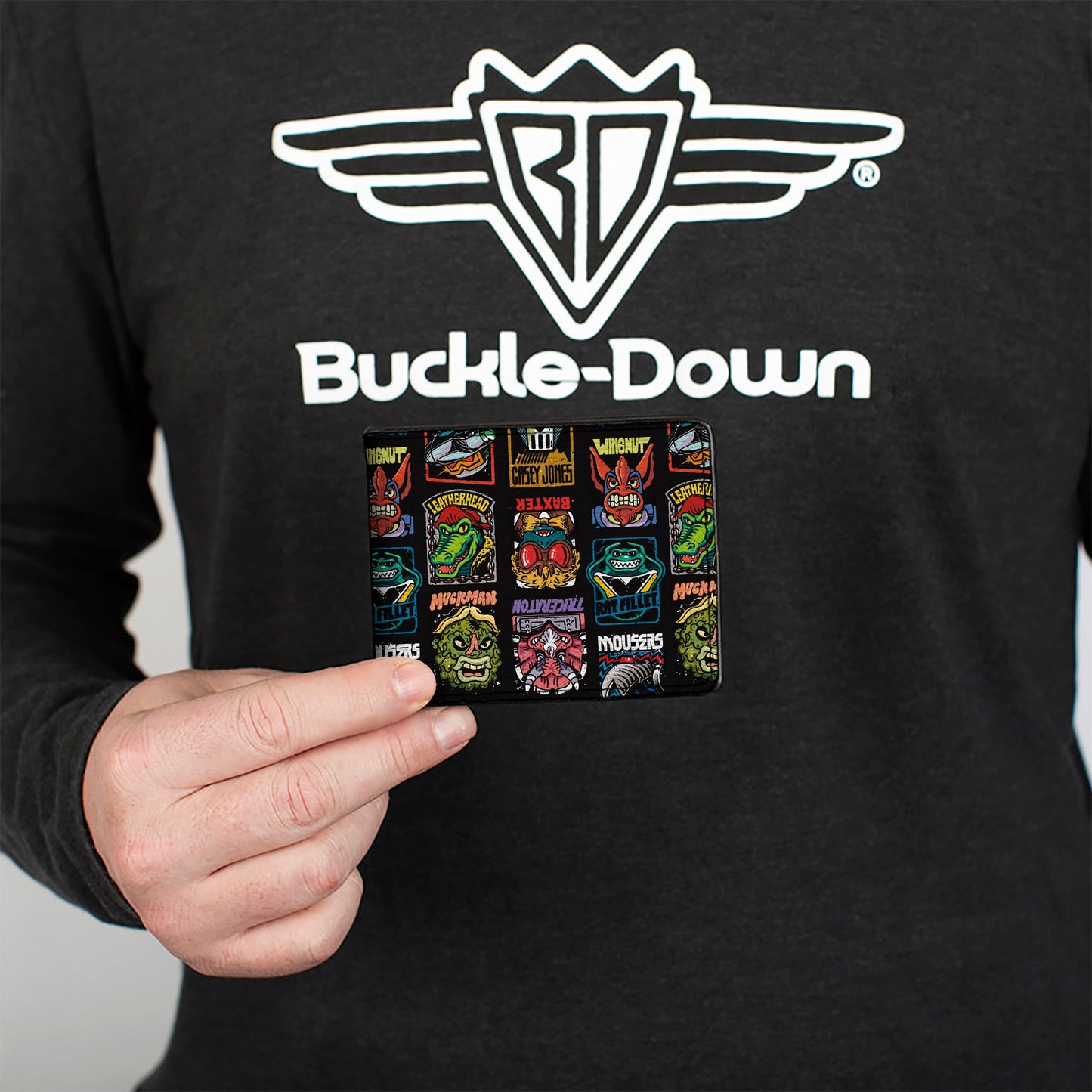 Bi-Fold Wallet - Teenage Mutant Ninja Turtles Allies and Villains Poses Black