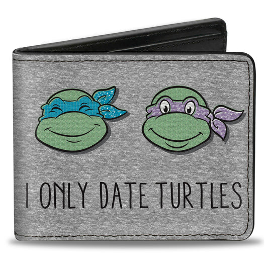 Bi-Fold Wallet - Teenage Mutant Ninja Turtles I ONLY DATE TURTLES Expressions Grays