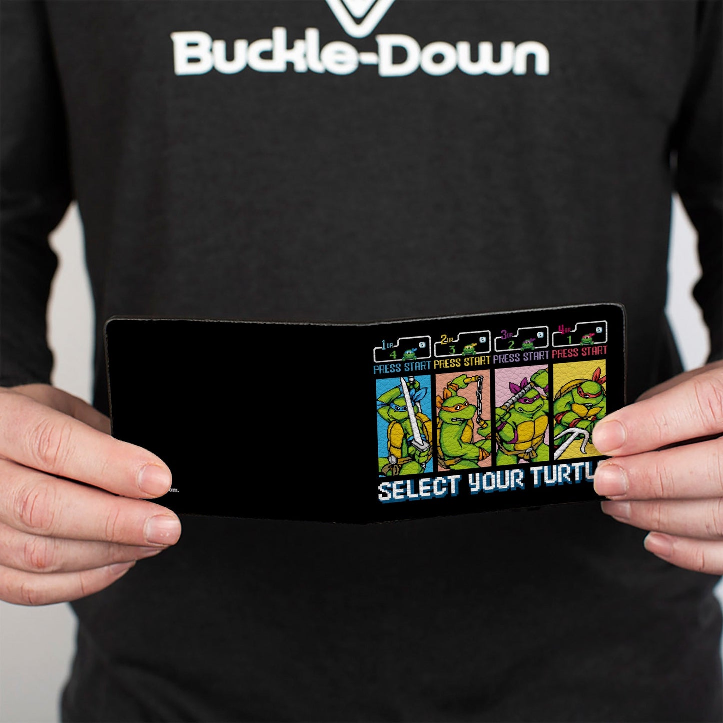 Bi-Fold Wallet - Teenage Mutant Ninja Turtles SELECT YOUR TURTLE Start Screen Pose Blocks