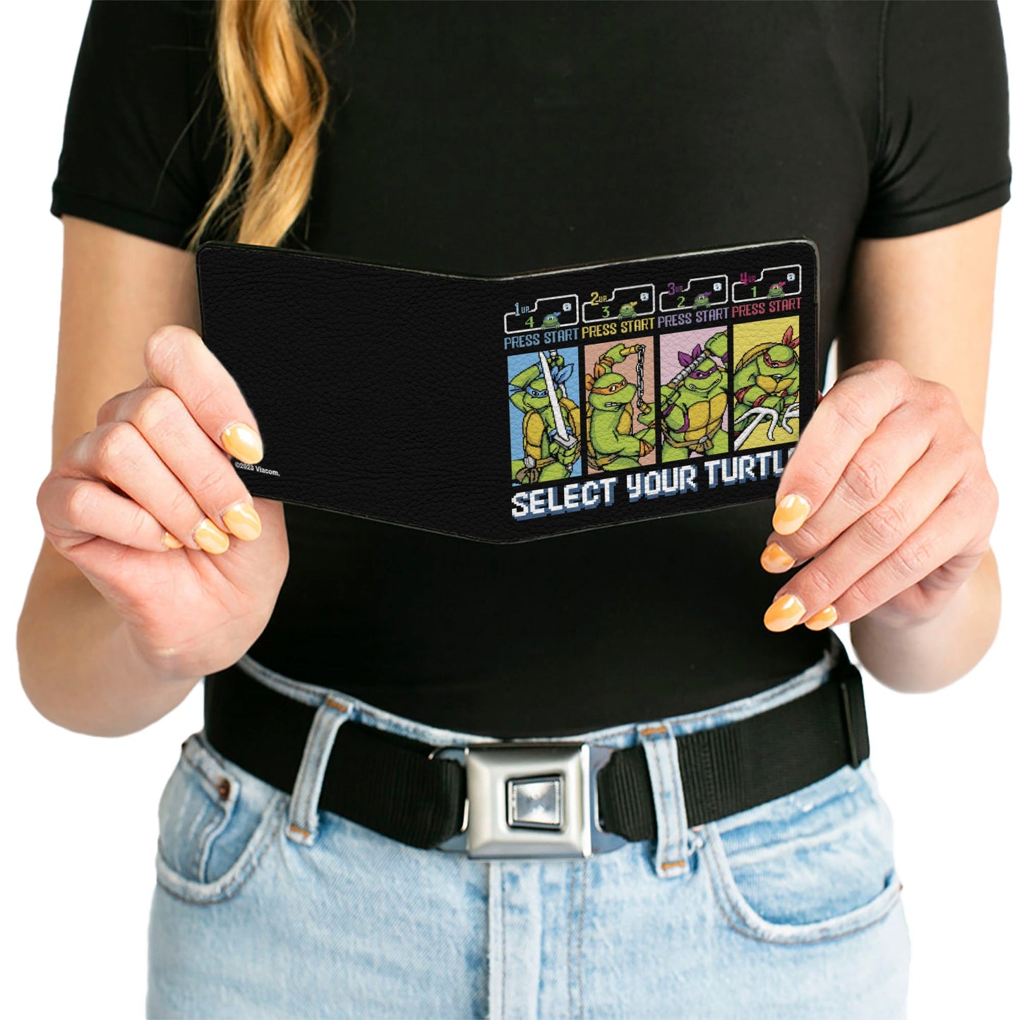 Bi-Fold Wallet - Teenage Mutant Ninja Turtles SELECT YOUR TURTLE Start Screen Pose Blocks