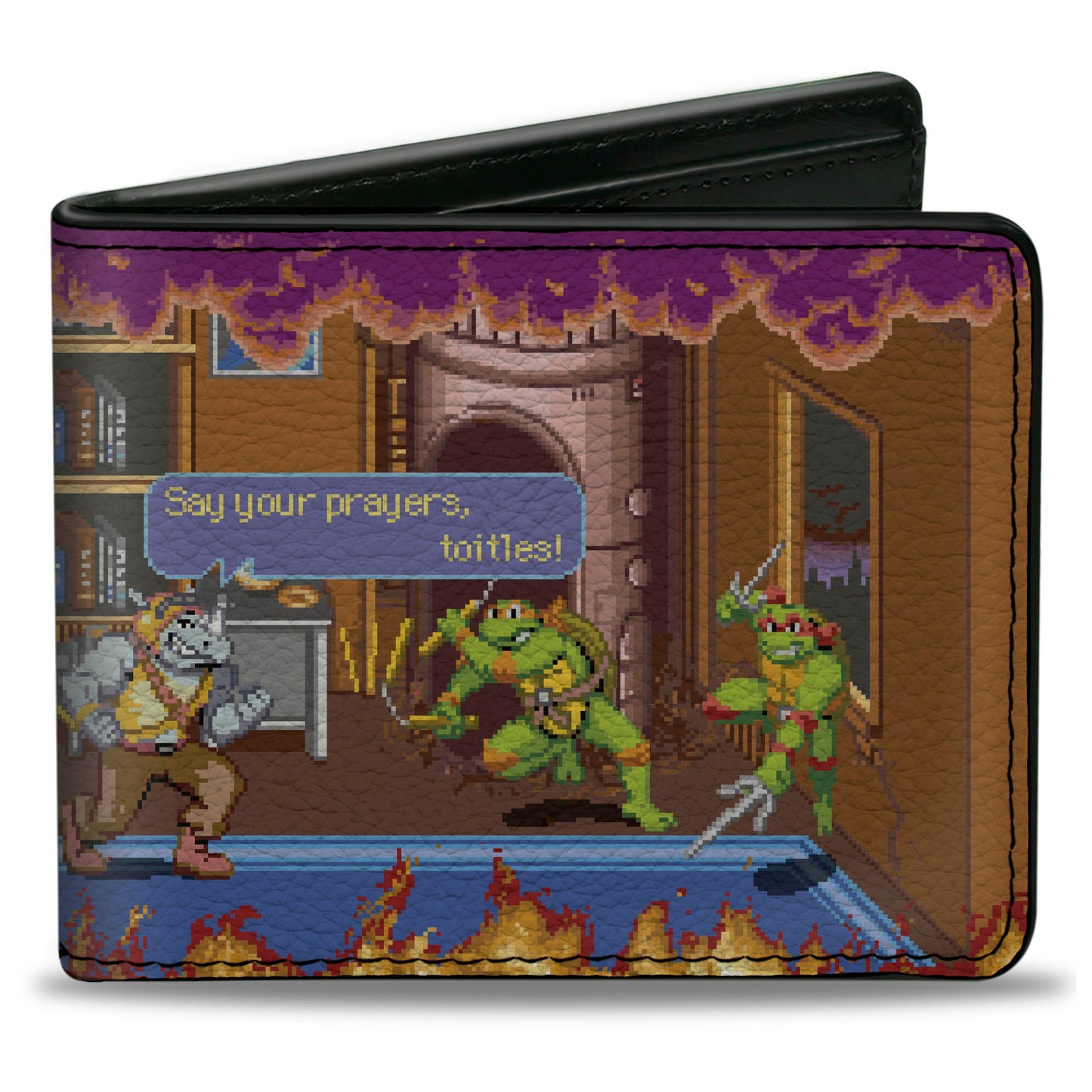Bi-Fold Wallet - Teenage Mutant Ninja Turtles Battle Rocksteady Arcade Scene