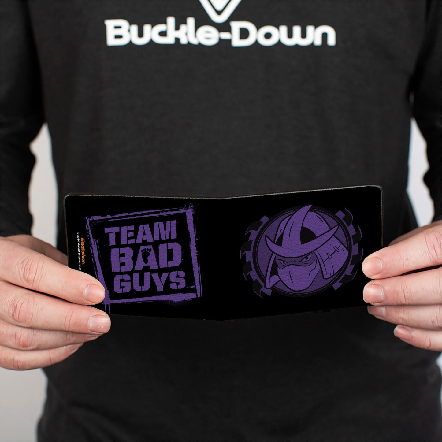 Bi-Fold Wallet - Shredder Face + TEAM BAD GUYS Black Purple