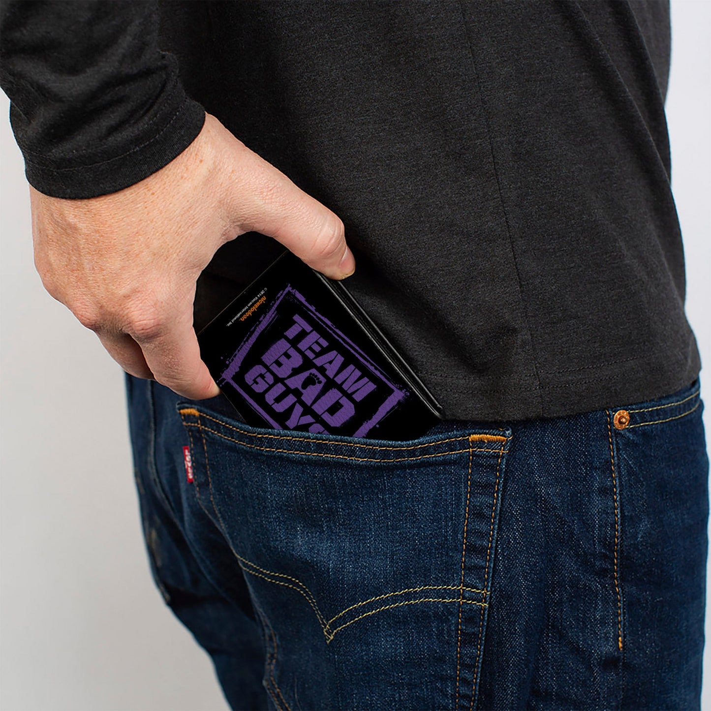 Bi-Fold Wallet - Shredder Face + TEAM BAD GUYS Black Purple
