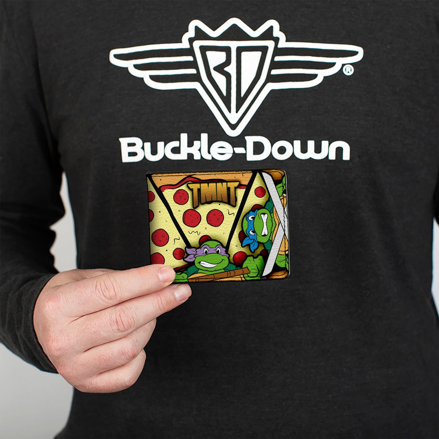 Bi-Fold Wallet - TMNT Classic Turtle Battle Poses Pizza