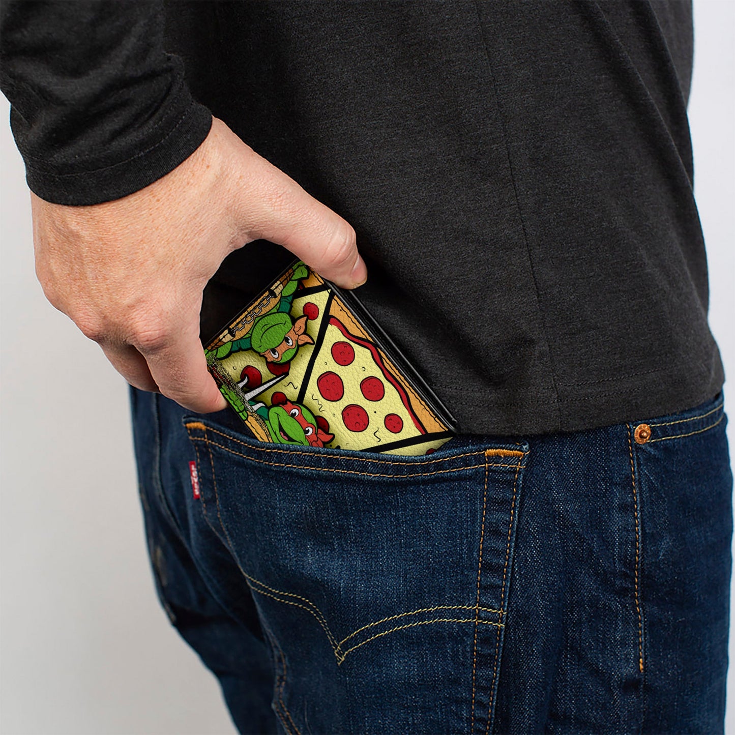Bi-Fold Wallet - TMNT Classic Turtle Battle Poses Pizza