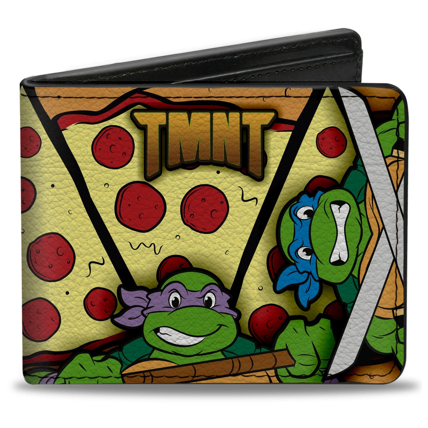 Bi-Fold Wallet - TMNT Classic Turtle Battle Poses Pizza