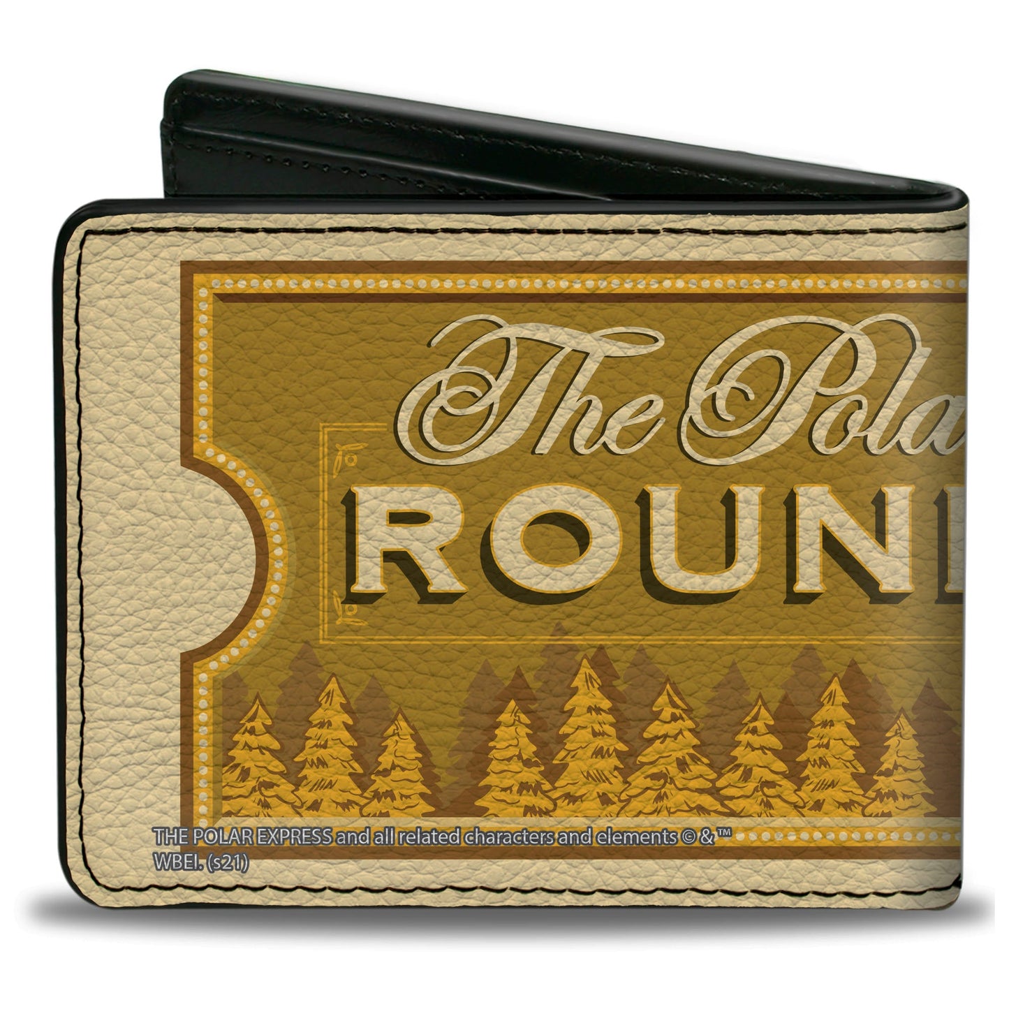 Bi-Fold Wallet - THE POLAR EXPRESS ROUND TRIP Train Ticket Golds