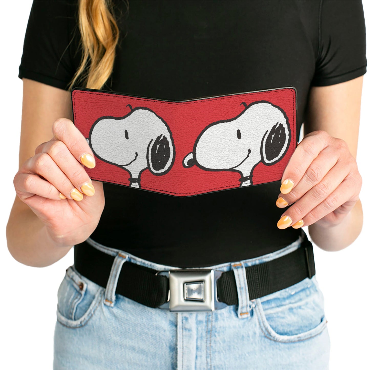 Bi-Fold Wallet - Peanuts Snoopy Smiling Profile Pose Red