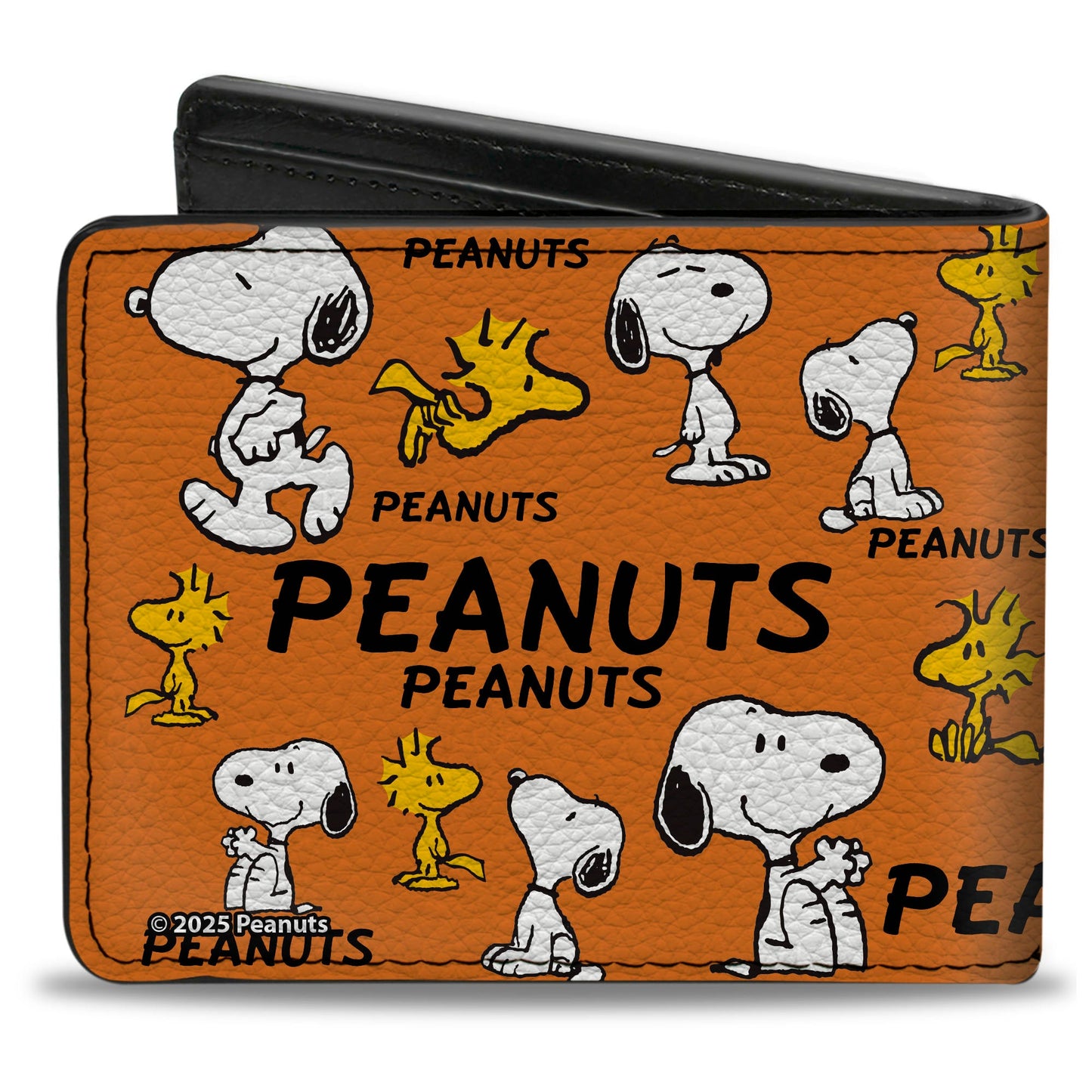 Bi-Fold Wallet - PEANUTS Snoopy and Woodstock Poses Collage Orange