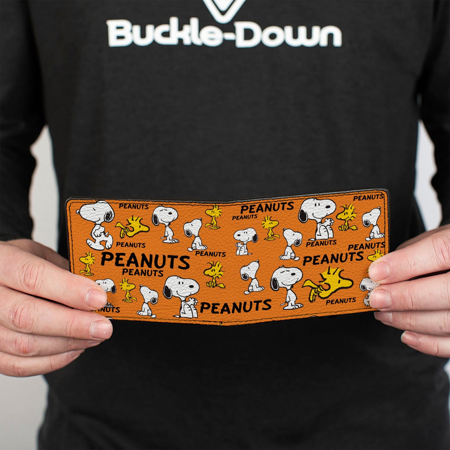 Bi-Fold Wallet - PEANUTS Snoopy and Woodstock Poses Collage Orange