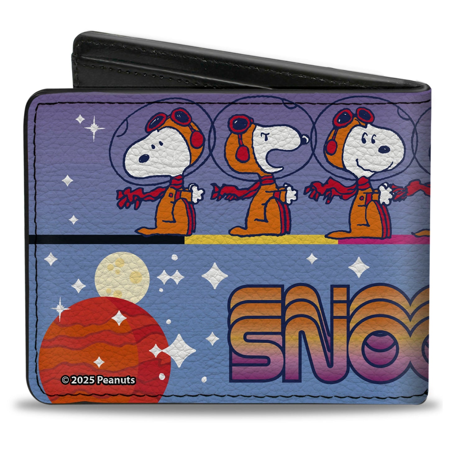 Bi-Fold Wallet - Peanuts SNOOPY FIRST BEAGLE ON THE MOON Poses Blue/Multi Color