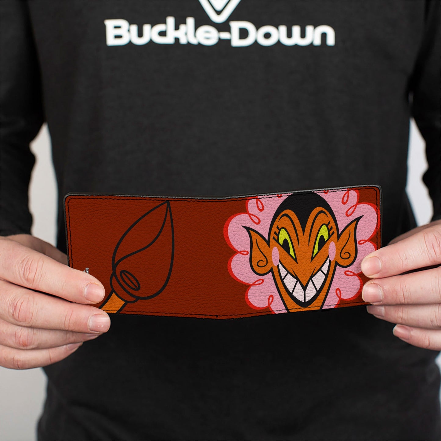 Bi-Fold Wallet - The Powerpuff Girls HIM Face Close-Up Red