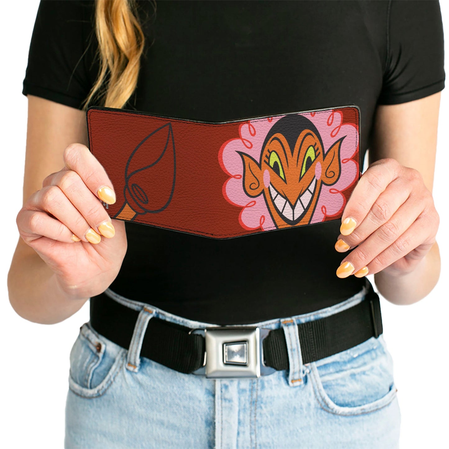 Bi-Fold Wallet - The Powerpuff Girls HIM Face Close-Up Red
