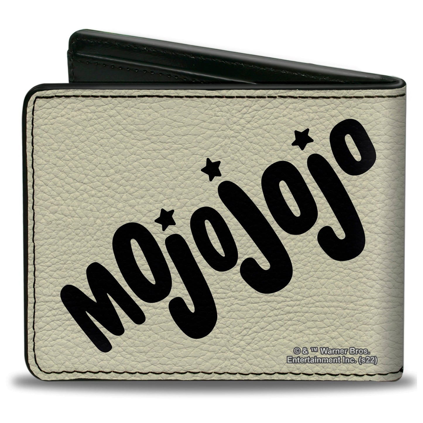 Bi-Fold Wallet - The Powerpuff Girls Mojo Jojo Pose and Text Ivory/Blues