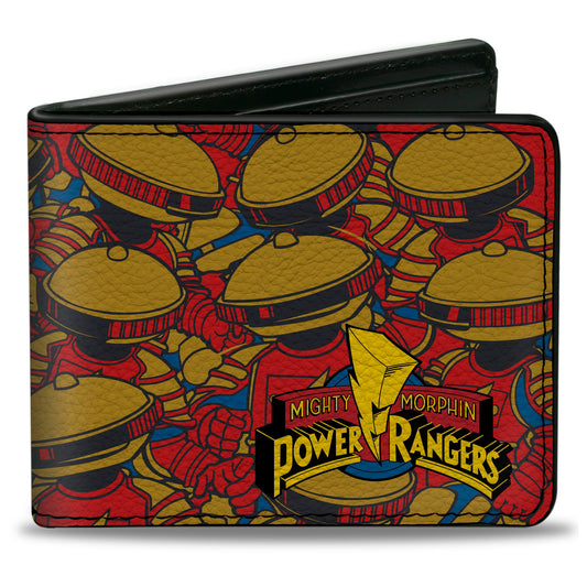Bi-Fold Wallet - MMPR Power Rangers Retro Alpha 5 Pose Stacked