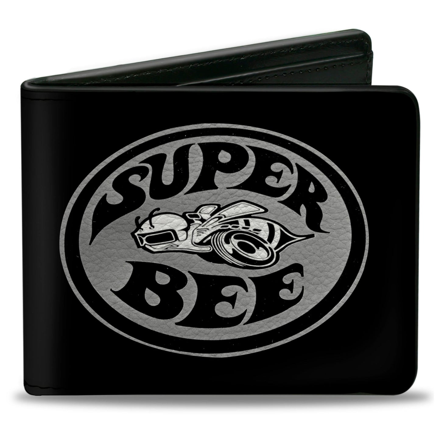 Bi-Fold Wallet - Dodge SUPER BEE Logo Black Grays White