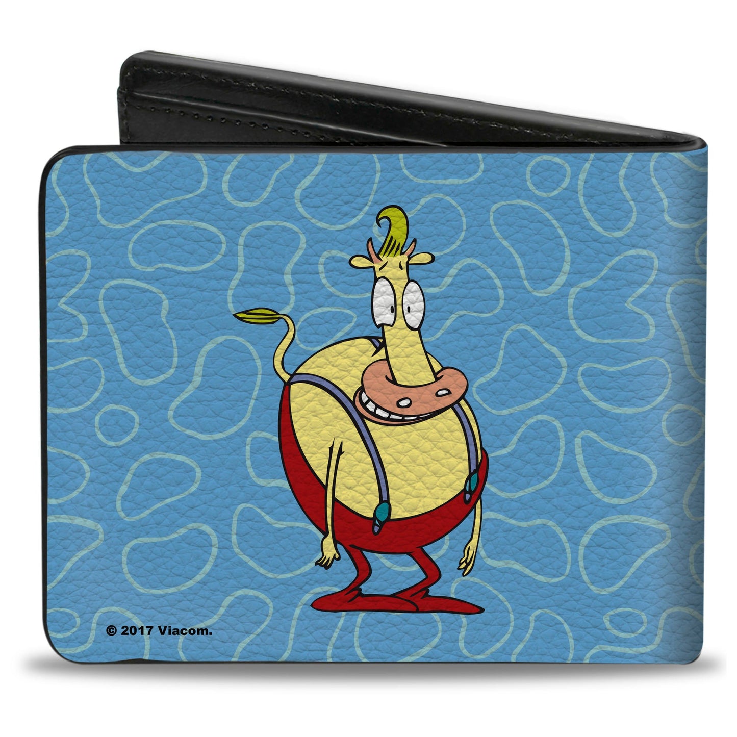 Bi-Fold Wallet - Rocko & Spunky Pose3 + Heffer Pose Blue White