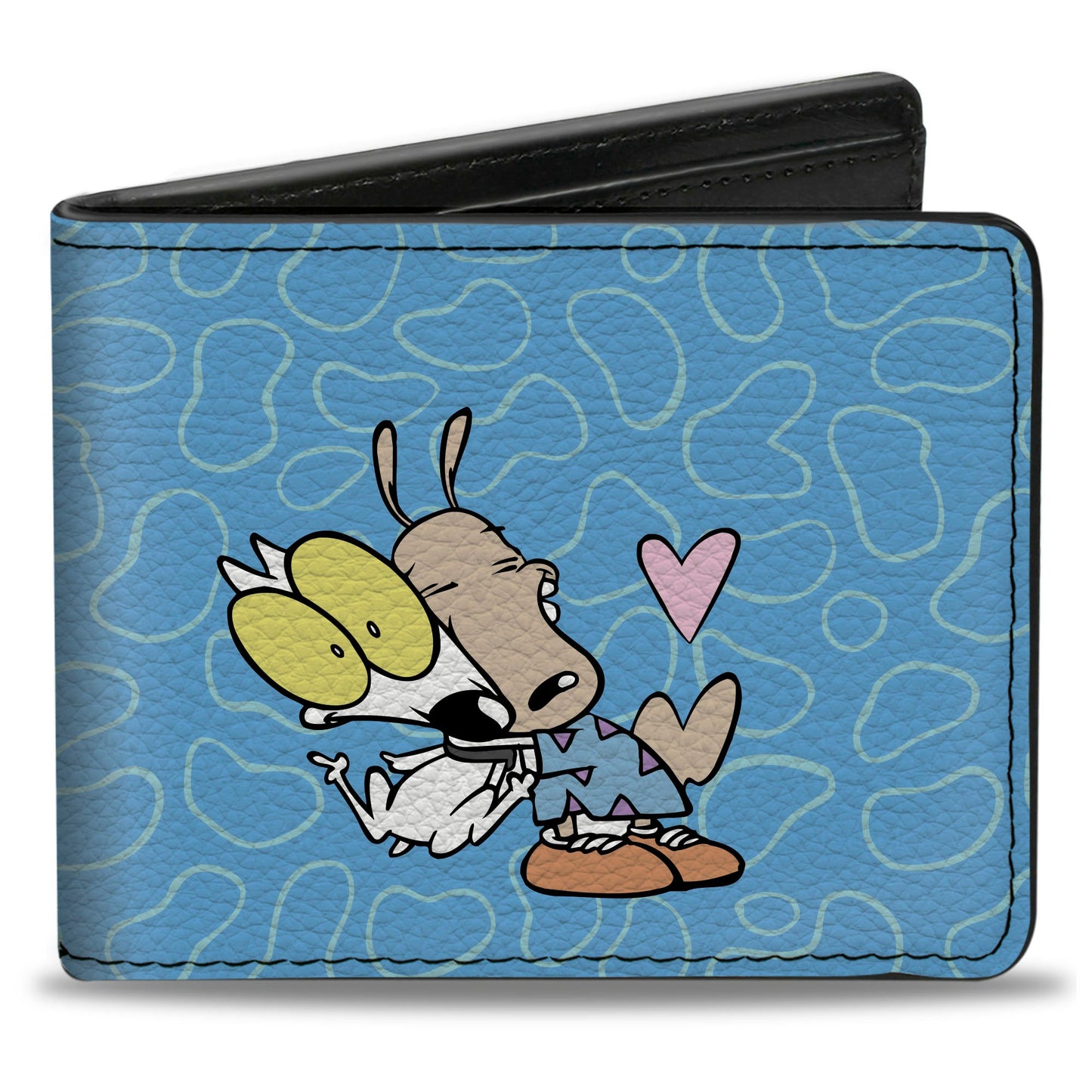 Bi-Fold Wallet - Rocko & Spunky Pose3 + Heffer Pose Blue White