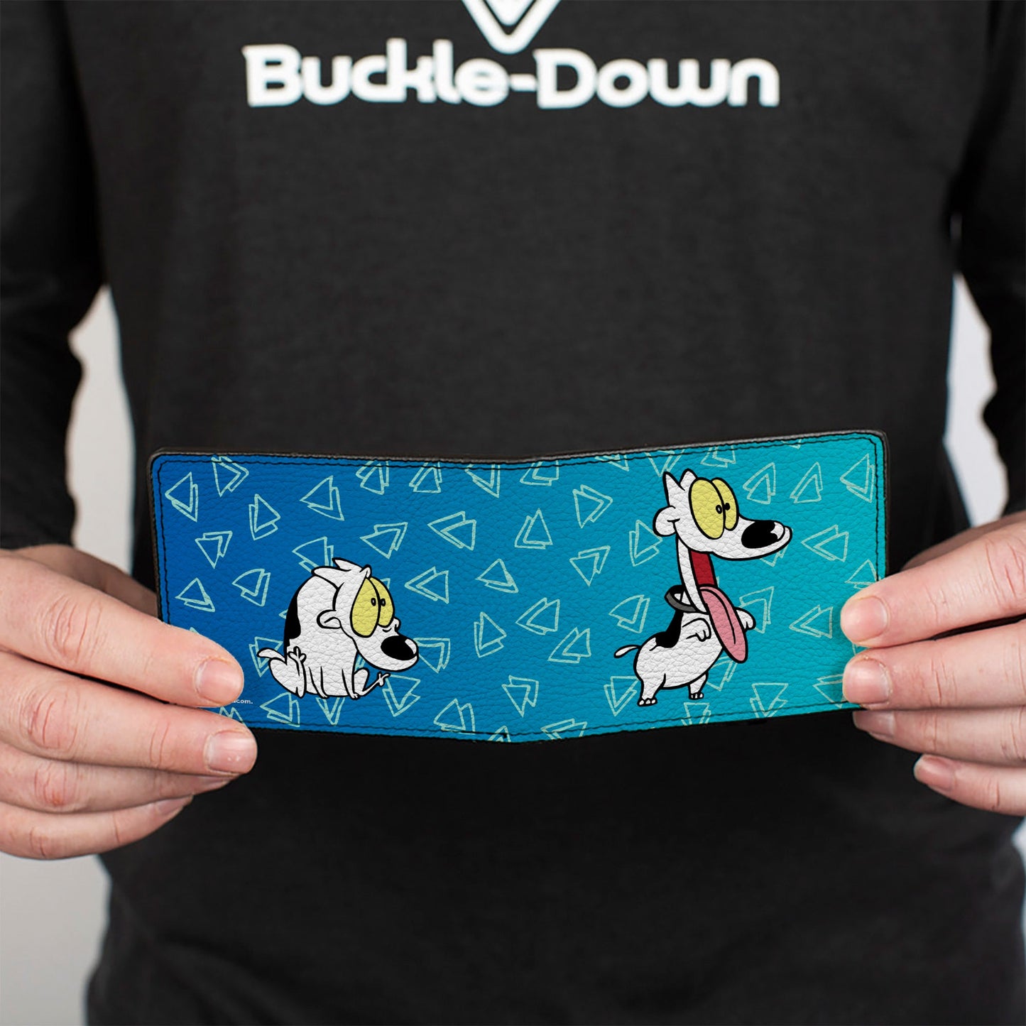Bi-Fold Wallet - Rocko's Modern Life Spunky 2-Poses Blues White