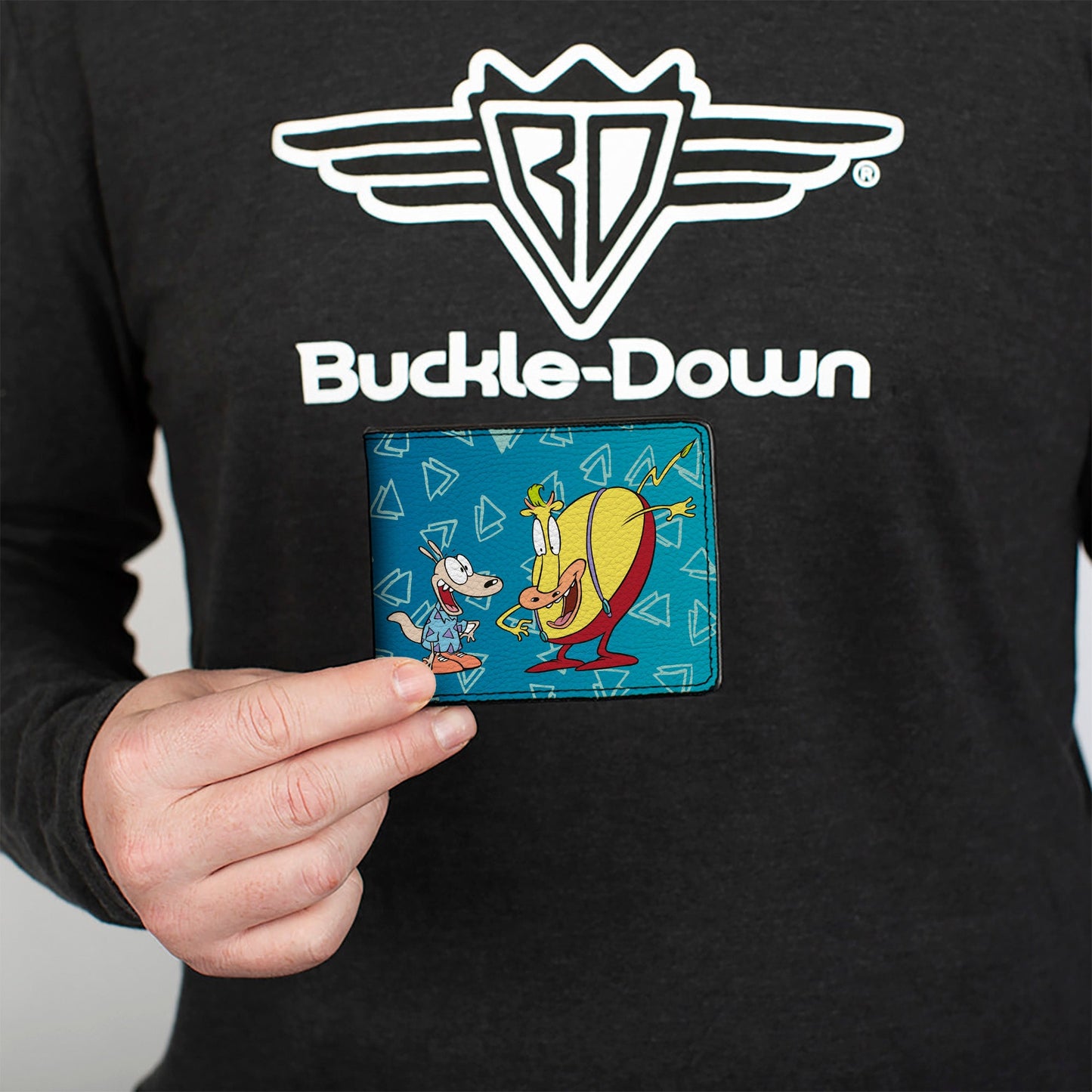 Bi-Fold Wallet - Rocko's Modern Life Rocko & Heffer 2-Poses Blues White