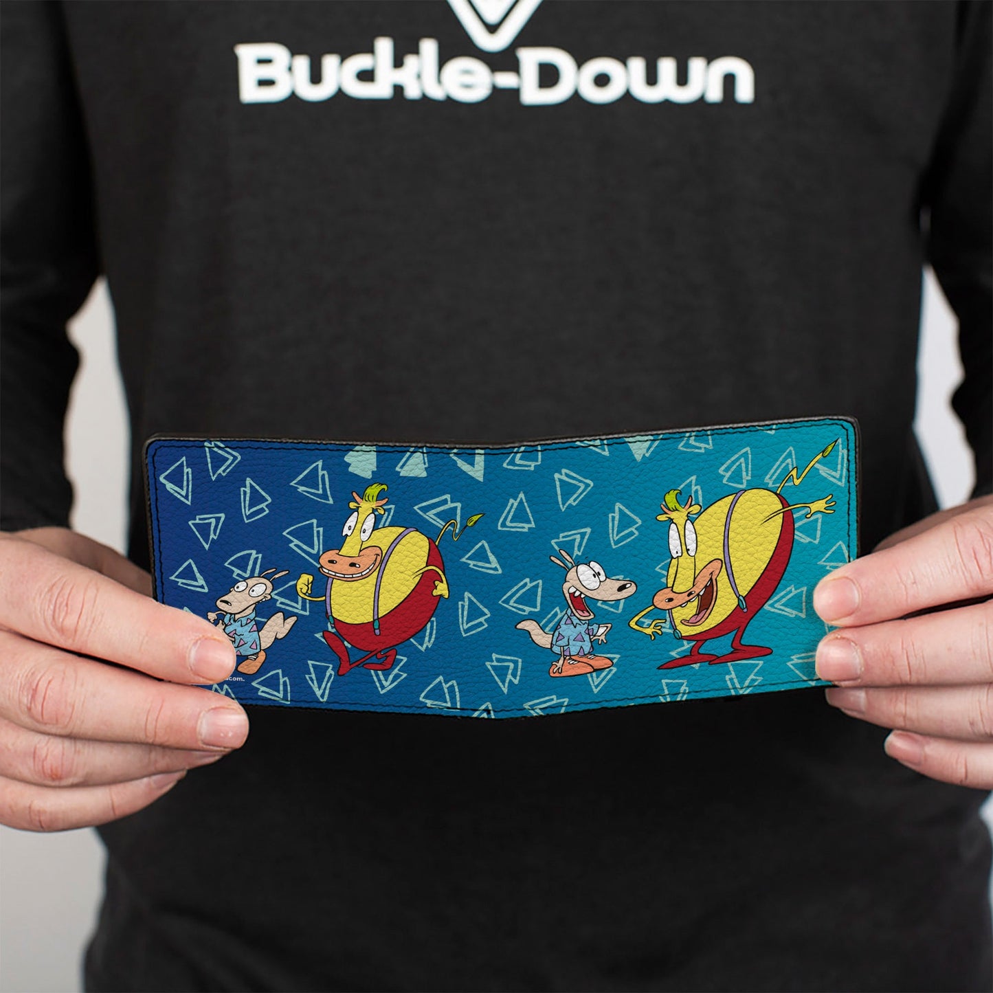 Bi-Fold Wallet - Rocko's Modern Life Rocko & Heffer 2-Poses Blues White
