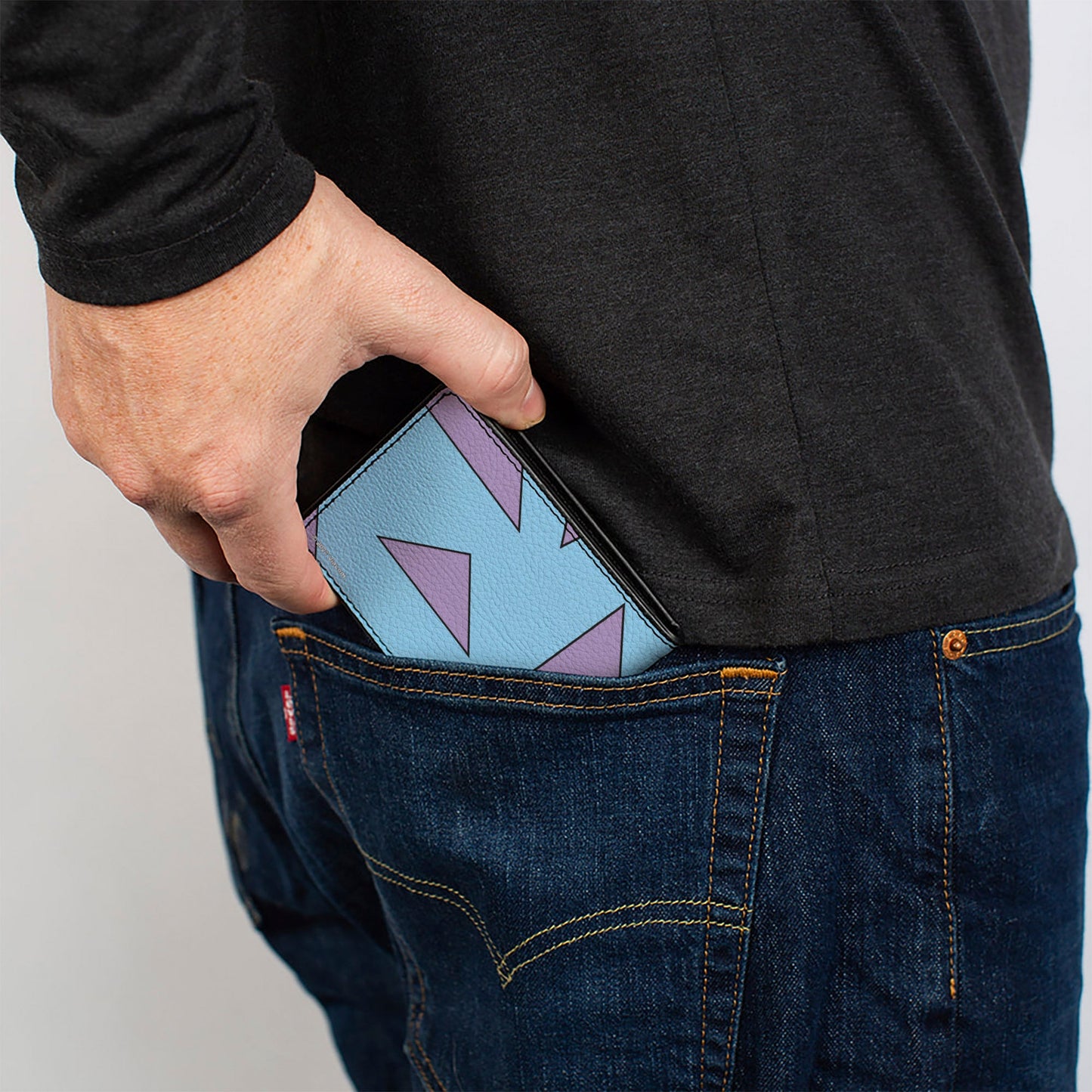 Bi-Fold Wallet - Rocko's Modern Life Rocko Waving Pose Triangles Blue Purple