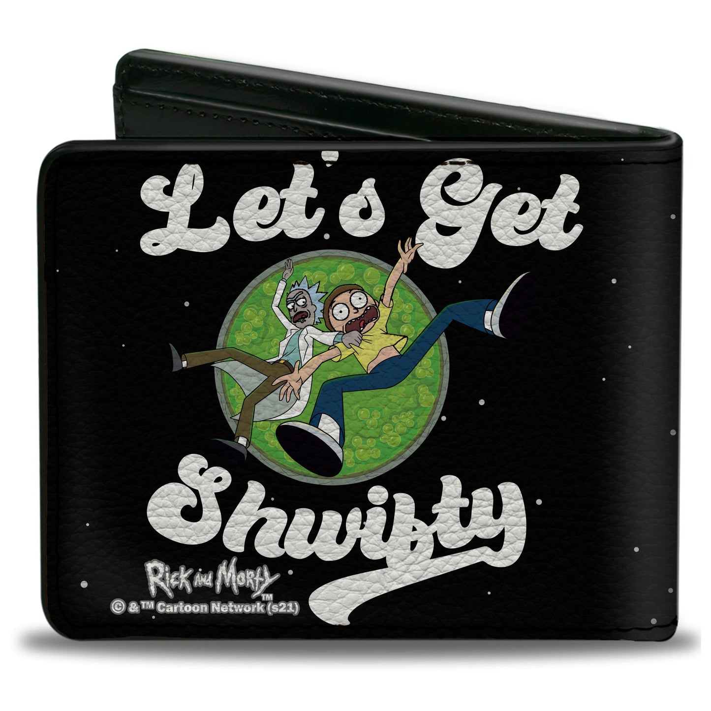 Bi-Fold Wallet - Rick and Morty LET’S GET SHWIFTY Black/White
