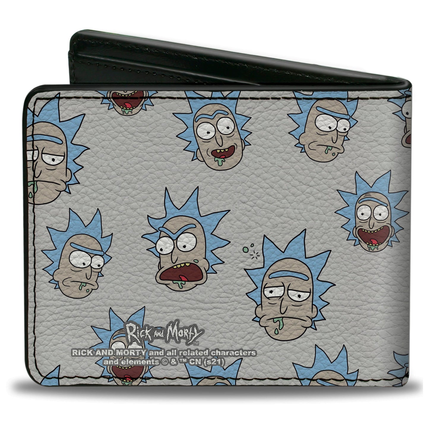 Bi-Fold Wallet - Rick and Morty Rick Expressions Scattered Gray