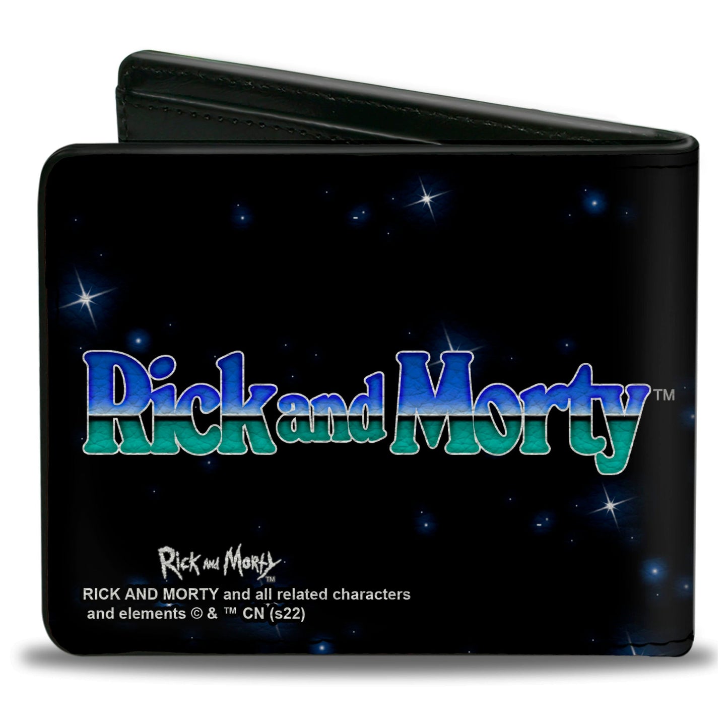 Bi-Fold Wallet - Rick and Morty Rick Electric Face Grid Black/Blues