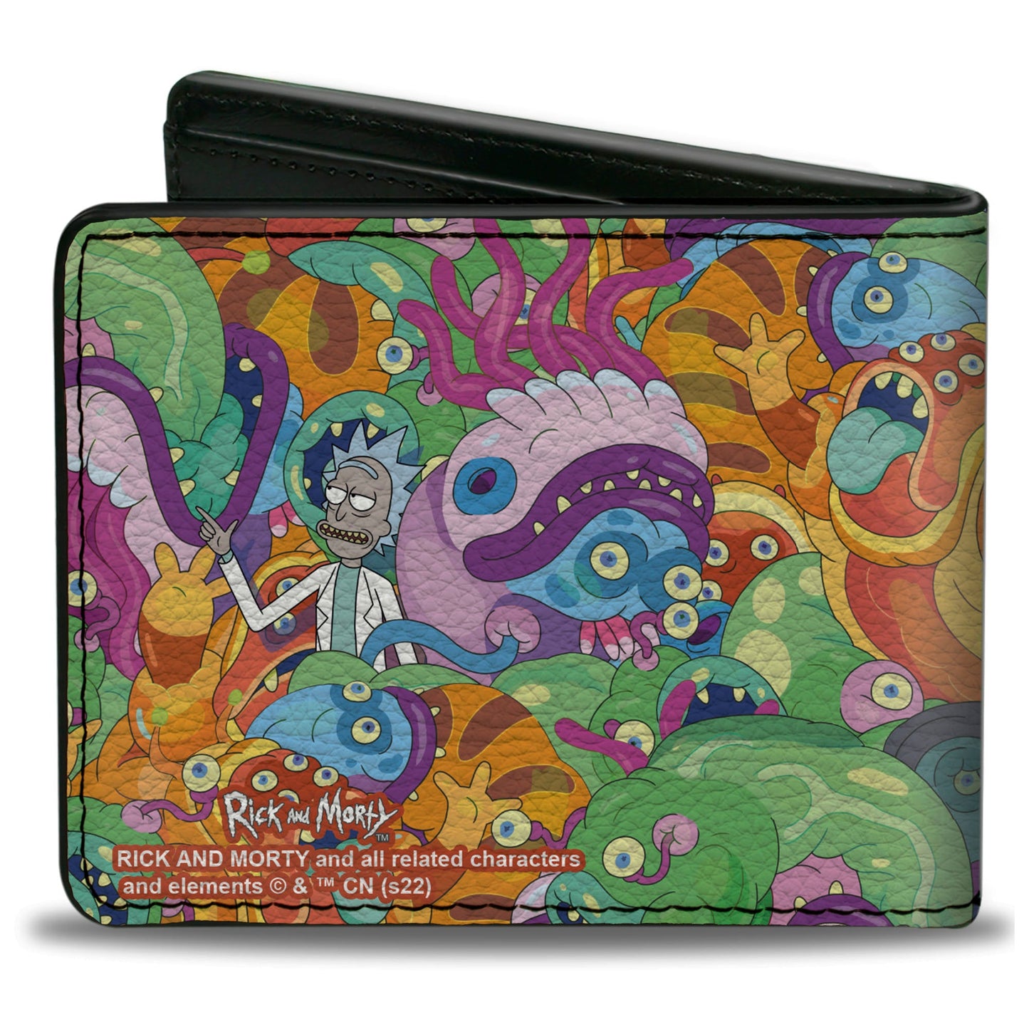 Bi-Fold Wallet - Rick and Morty Rick with Monsters Collage Multi Color