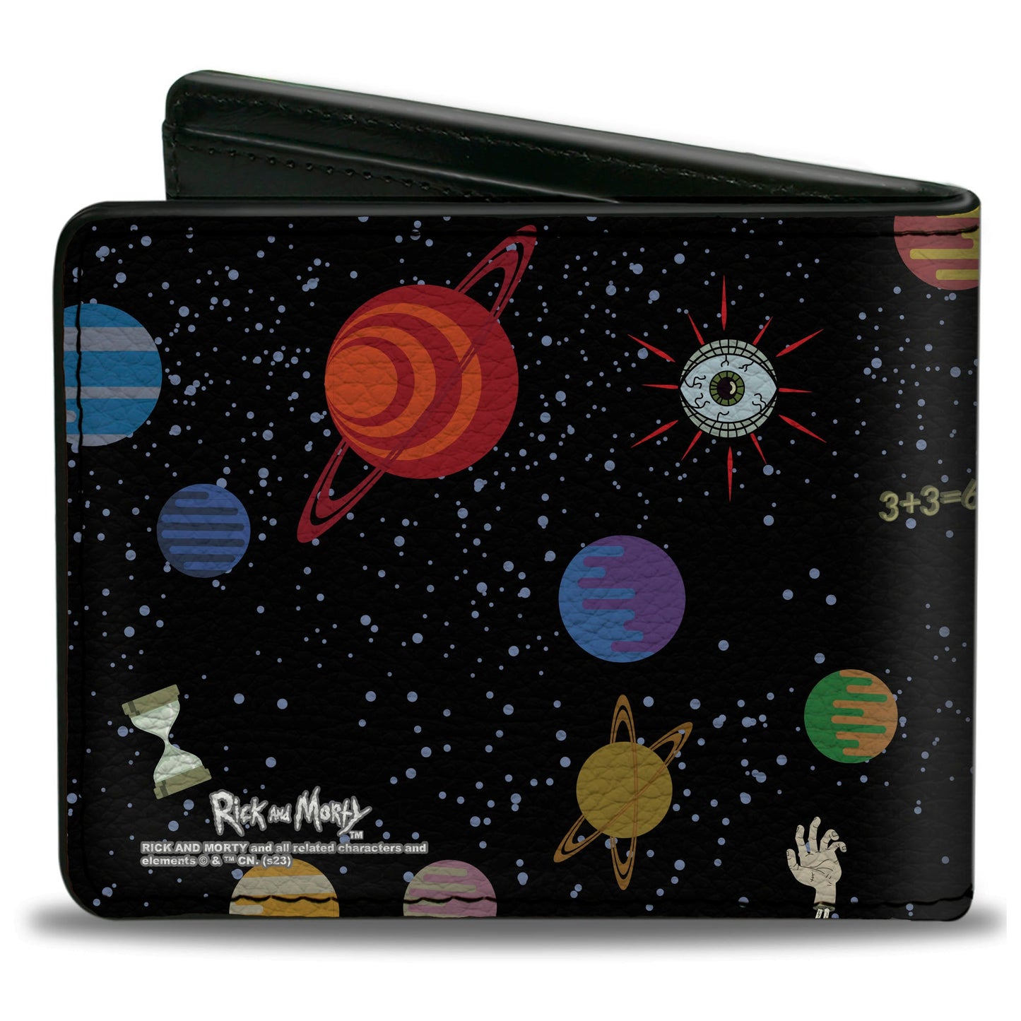 Bi-Fold Wallet - Rick and Morty Spaceship Silhouette Multi Color