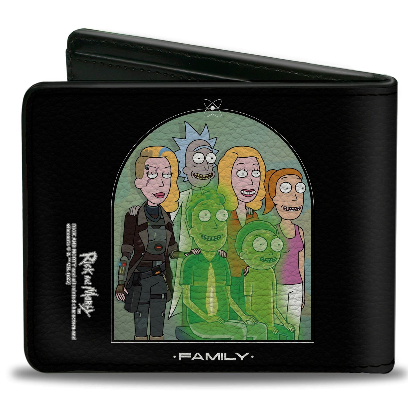 Bi-Fold Wallet - Rick and Morty Smith FAMLY Portrait with Space Beth Black