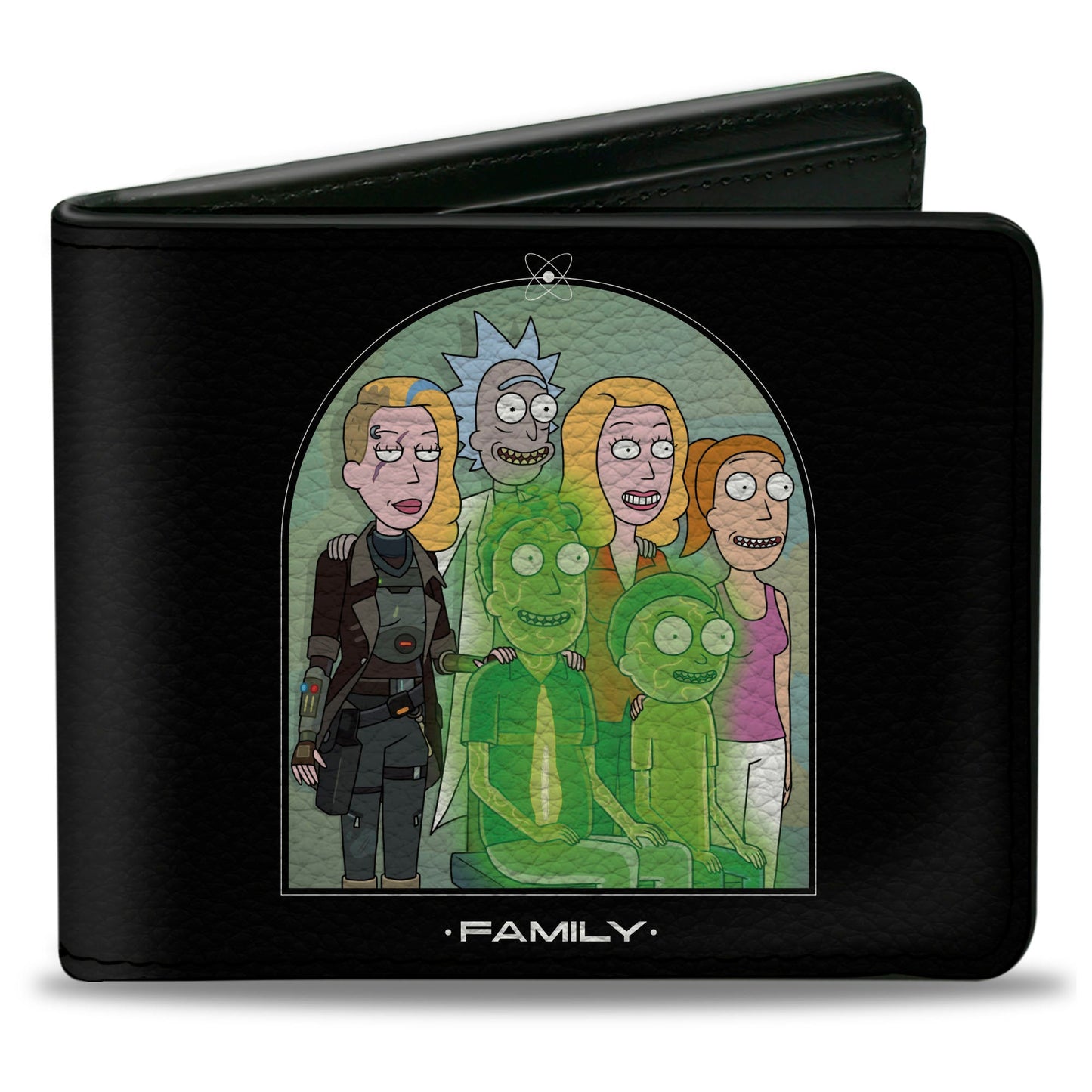 Bi-Fold Wallet - Rick and Morty Smith FAMLY Portrait with Space Beth Black
