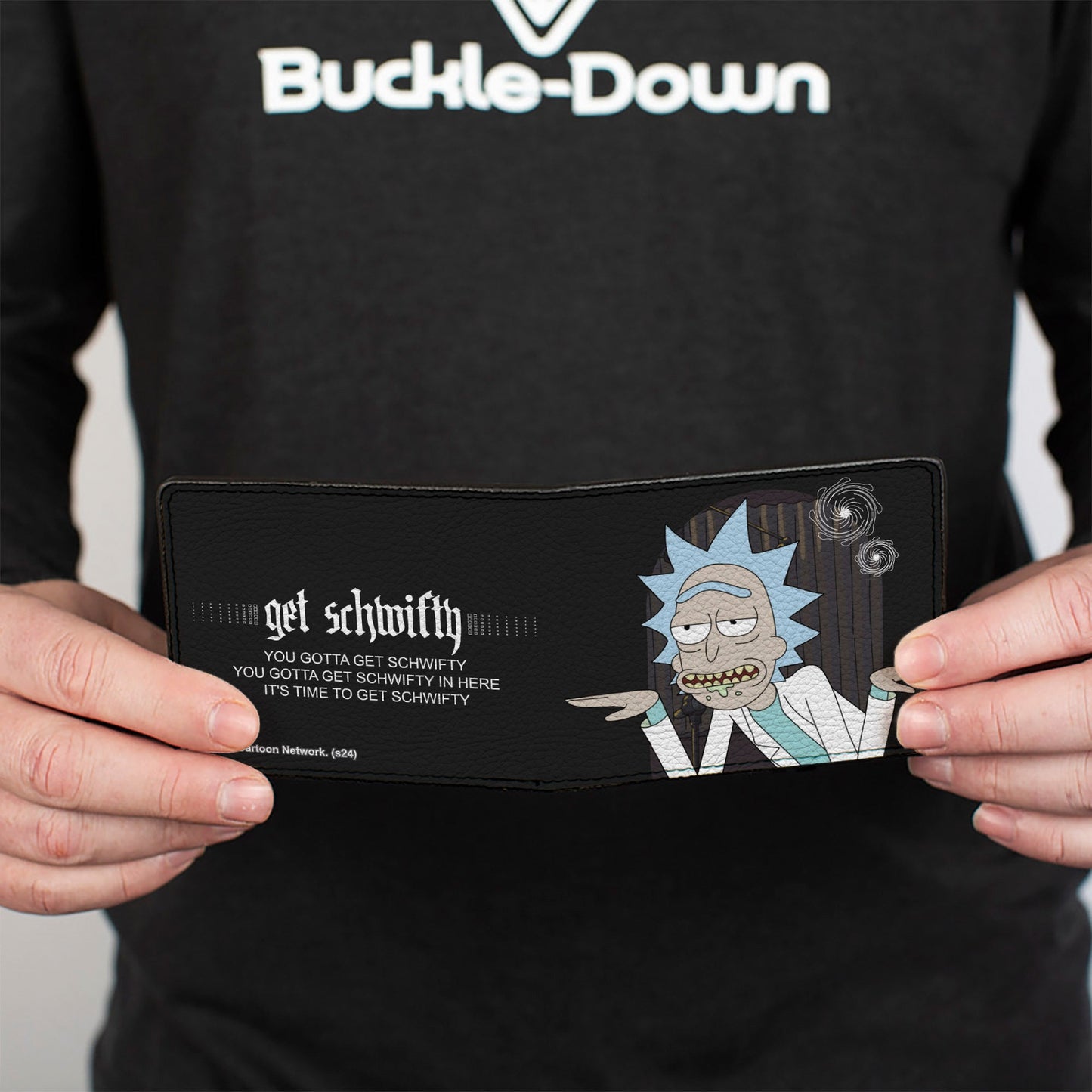 Bi-Fold Wallet - Rick and Morth Rick GET SCHWIFTY Quotes Black/White