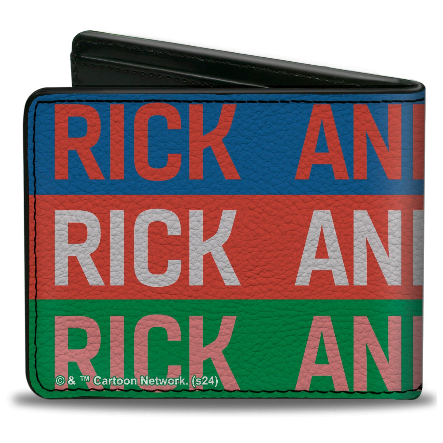 Bi-Fold Wallet - RICK AND  MORTY Text Stripe Multi Color