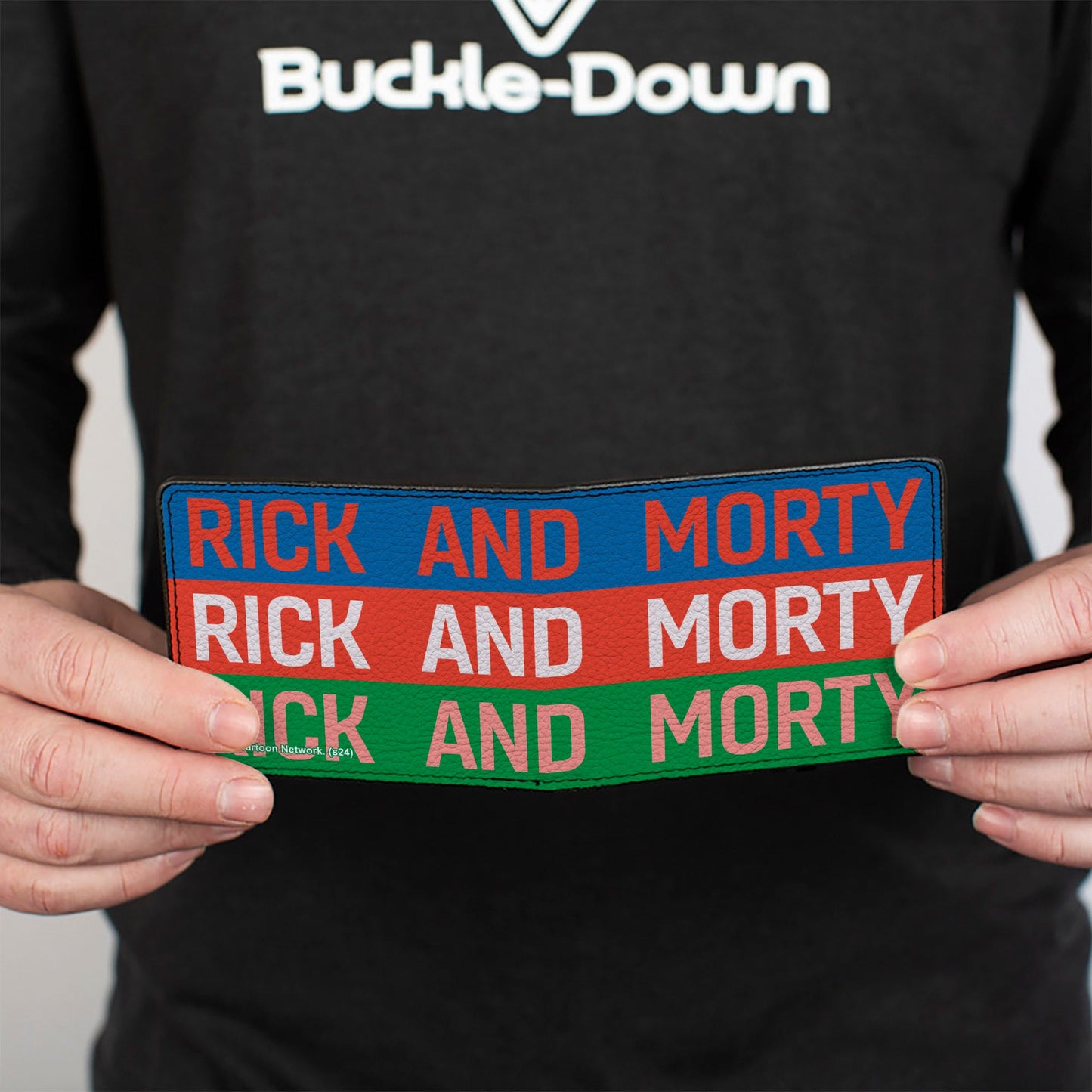 Bi-Fold Wallet - RICK AND  MORTY Text Stripe Multi Color