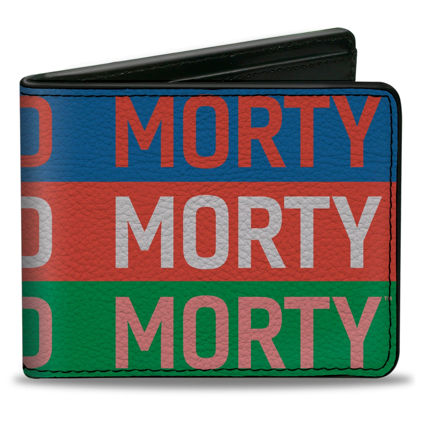 Bi-Fold Wallet - RICK AND  MORTY Text Stripe Multi Color