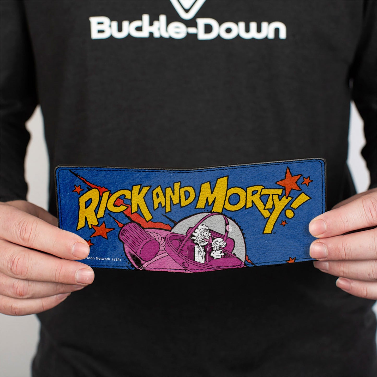 Bi-Fold Wallet - RICK AND MORTY Don't Think About It Spaceship Pose Blue