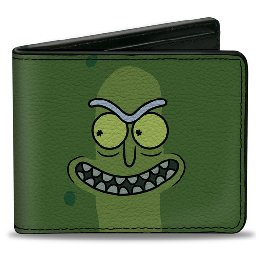 Bi-Fold Wallet - Rick and Morty Pickle Rick Grinning Greens