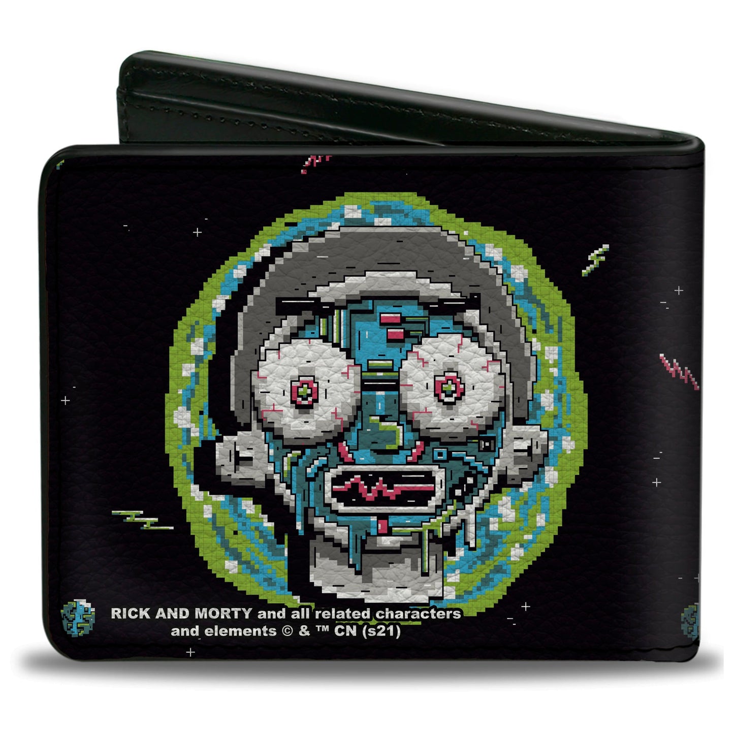 Bi-Fold Wallet - Rick and Morty 8-Bit Faces