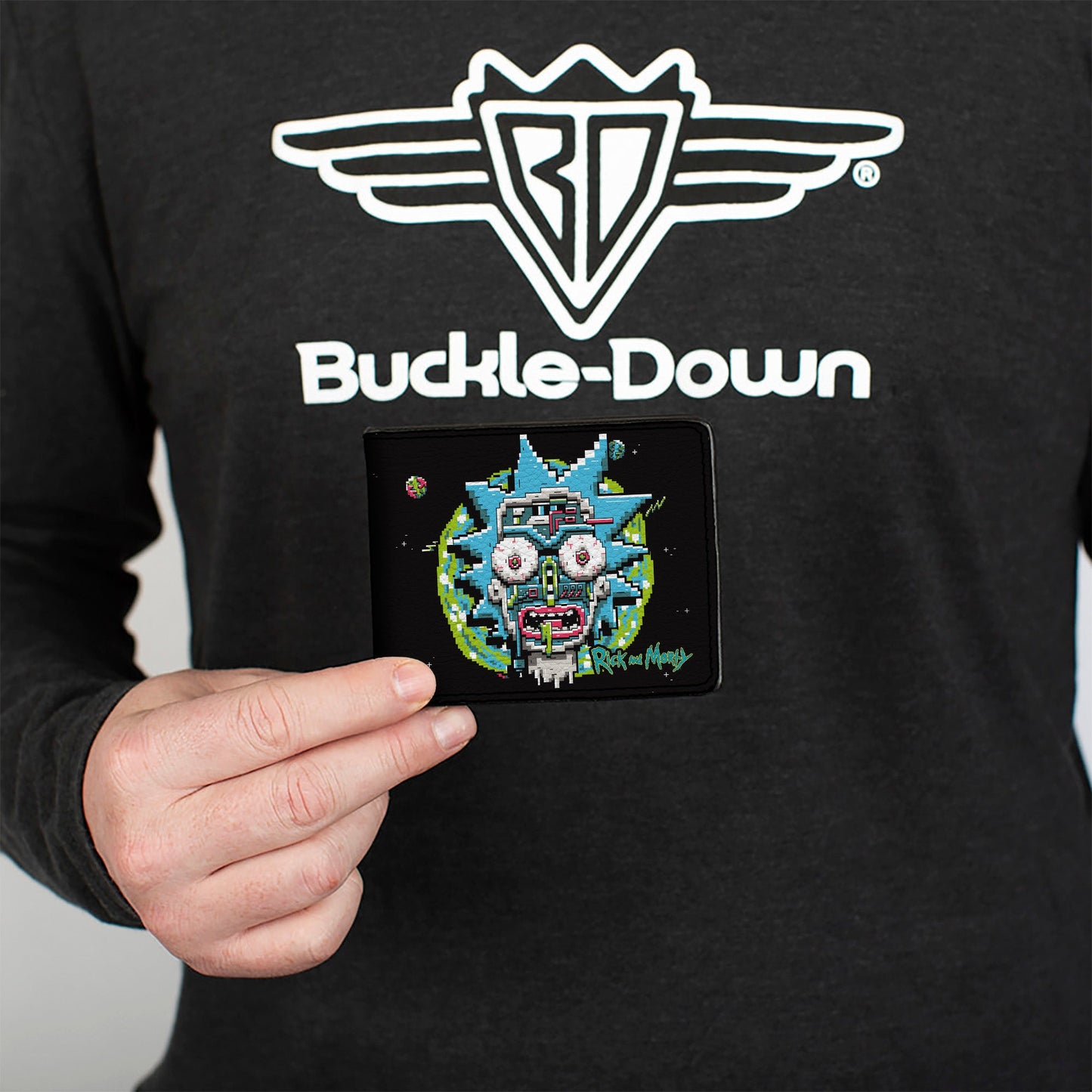 Bi-Fold Wallet - Rick and Morty 8-Bit Faces