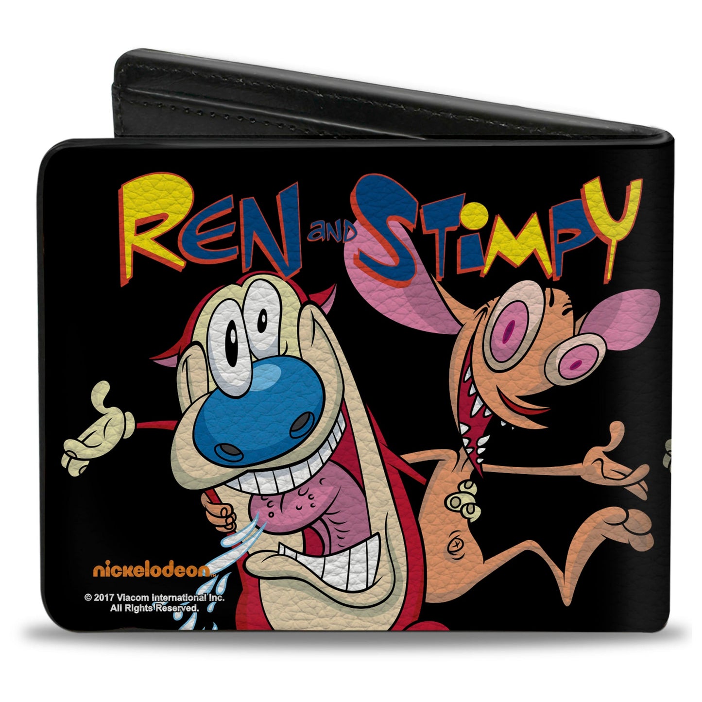 Bi-Fold Wallet - REN AND STIMPY Buddy Pose Black