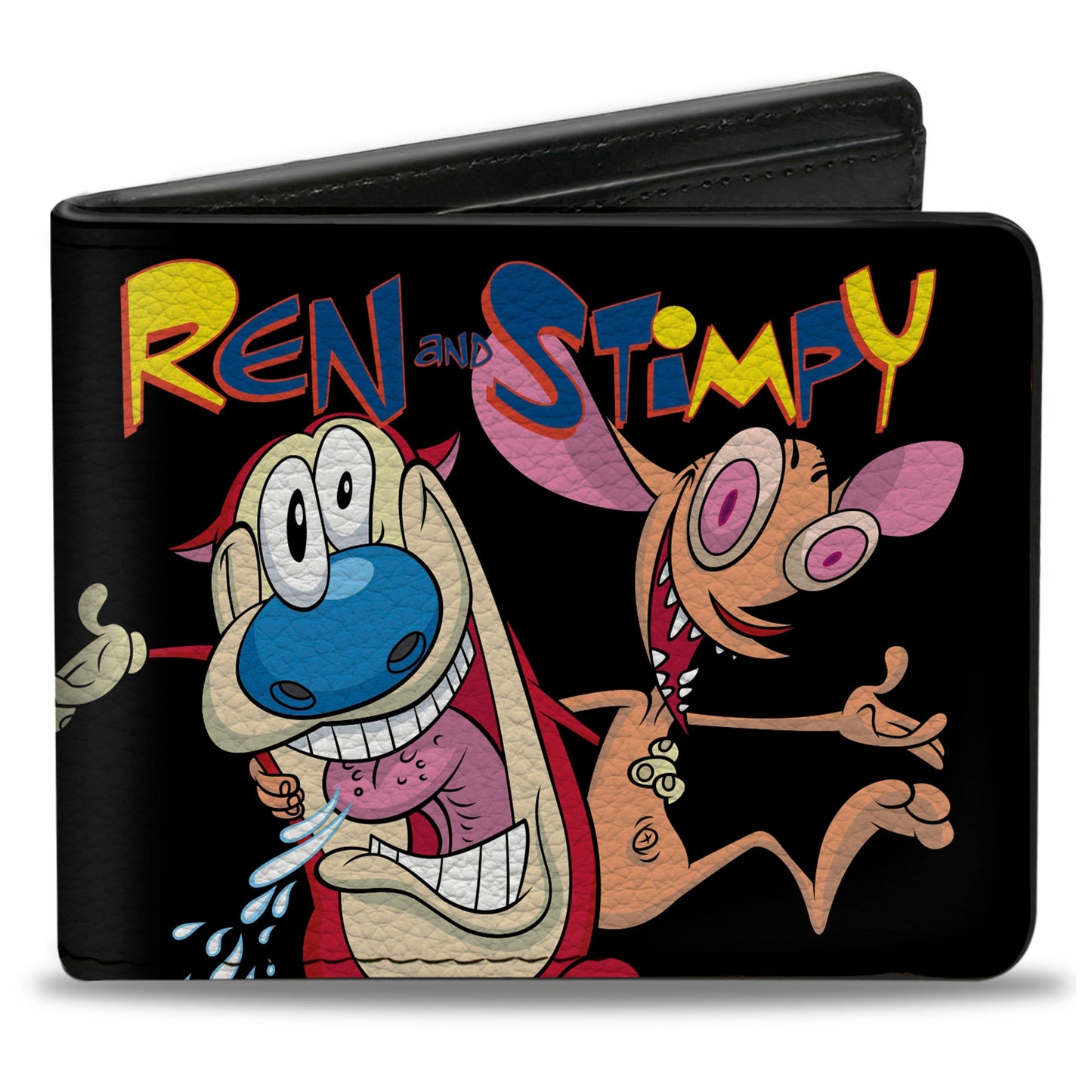 Bi-Fold Wallet - REN AND STIMPY Buddy Pose Black
