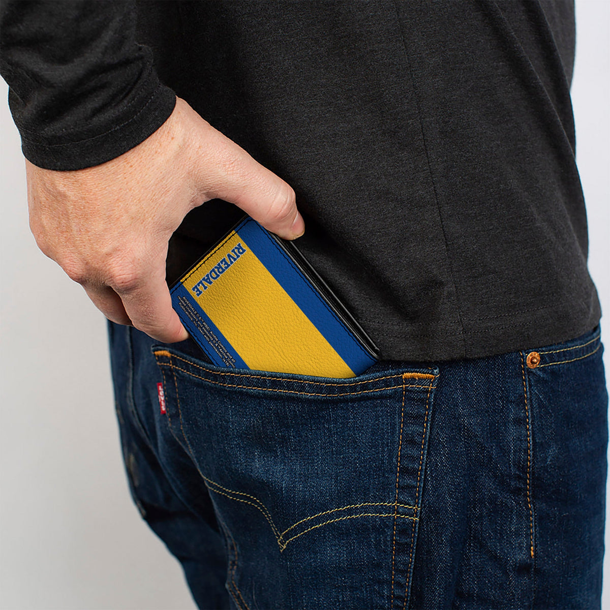 Bi-Fold Wallet - RIVERDALE "R" Logo Stripe Blue Yellow