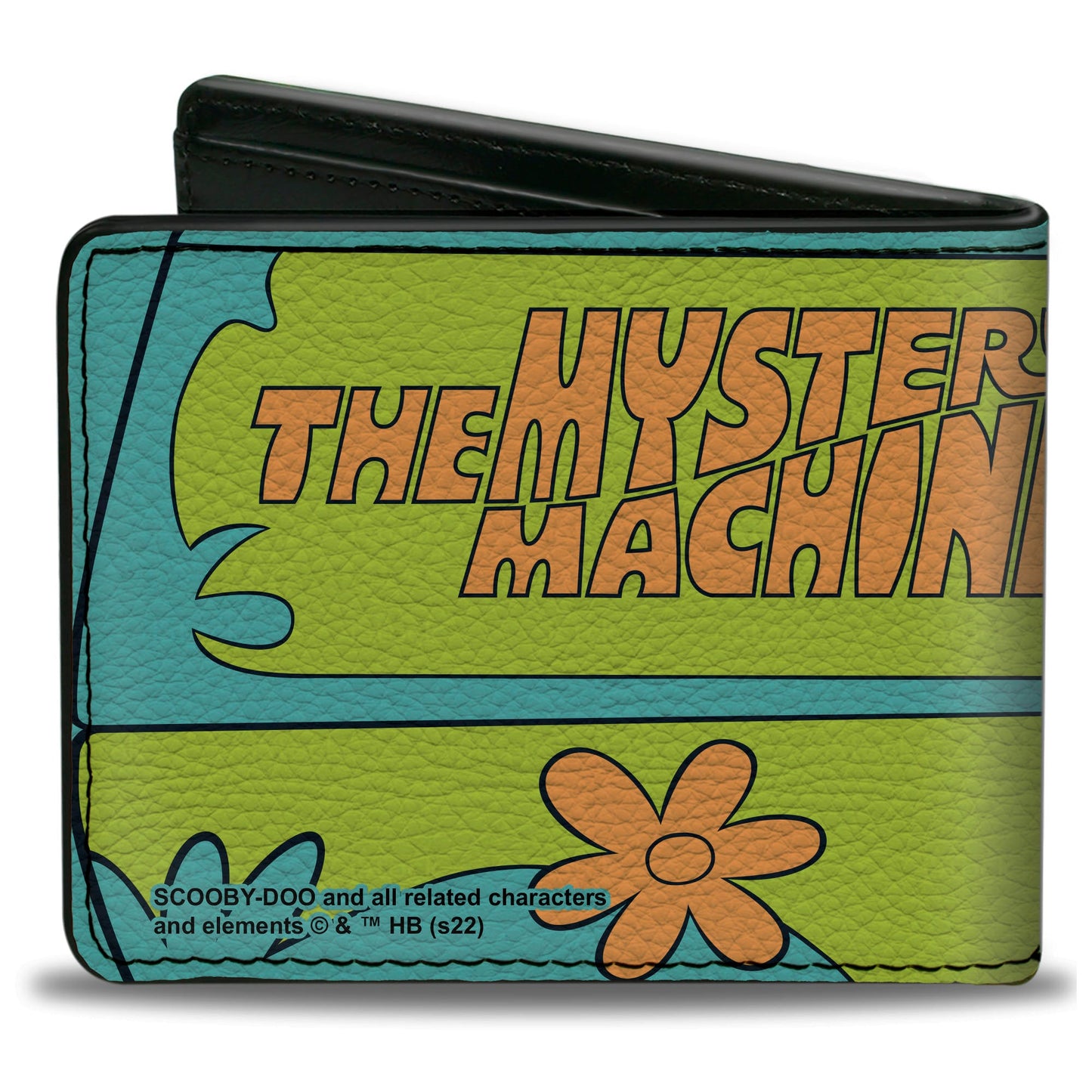 Bi-Fold Wallet - Scooby Doo Group Driving Mystery Machine Side Pose Blue