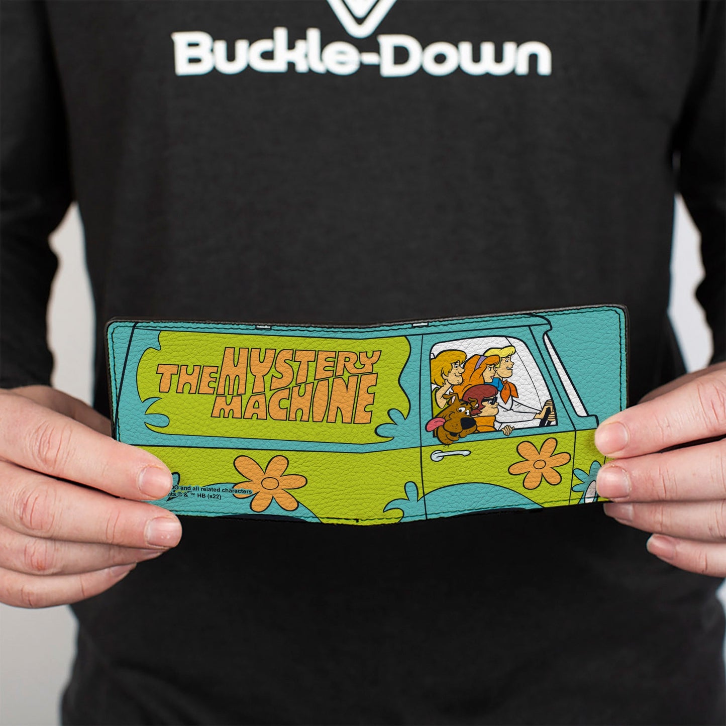 Bi-Fold Wallet - Scooby Doo Group Driving Mystery Machine Side Pose Blue