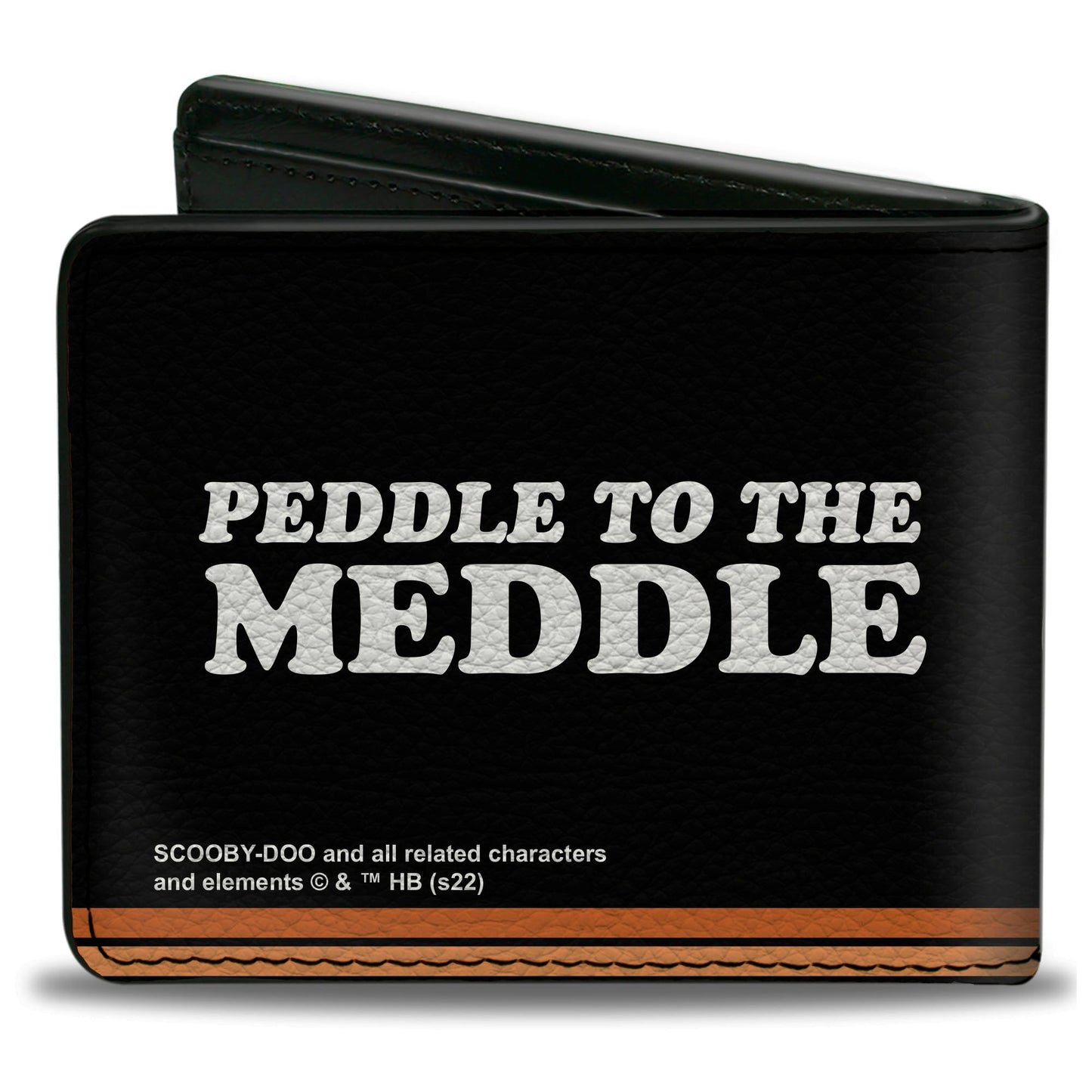 Bi-Fold Wallet - Scooby Doo Mystery Machine Pose PEDDLE TO THE MEDDLE Black/White