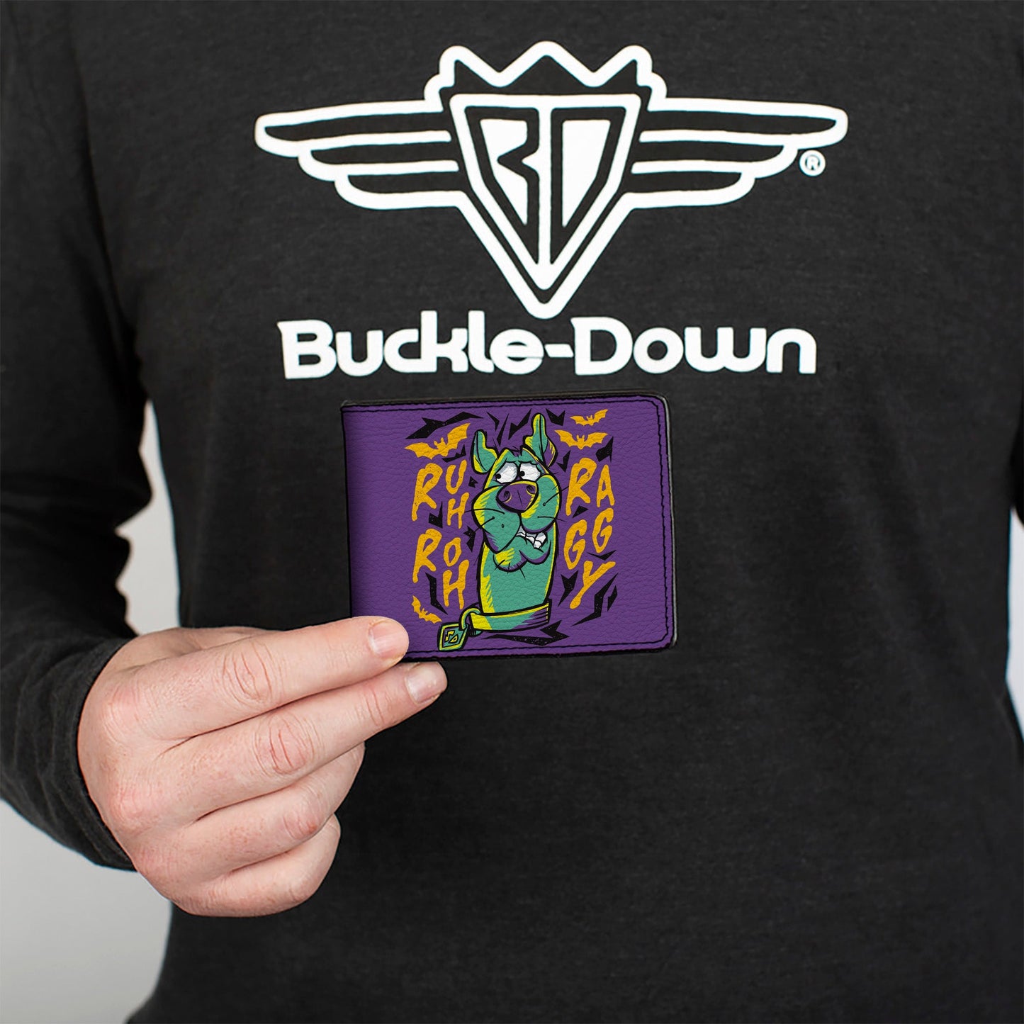 Bi-Fold Wallet - Scooby Doo Scared Pose RUH ROH RAGGY Purple/Yellow