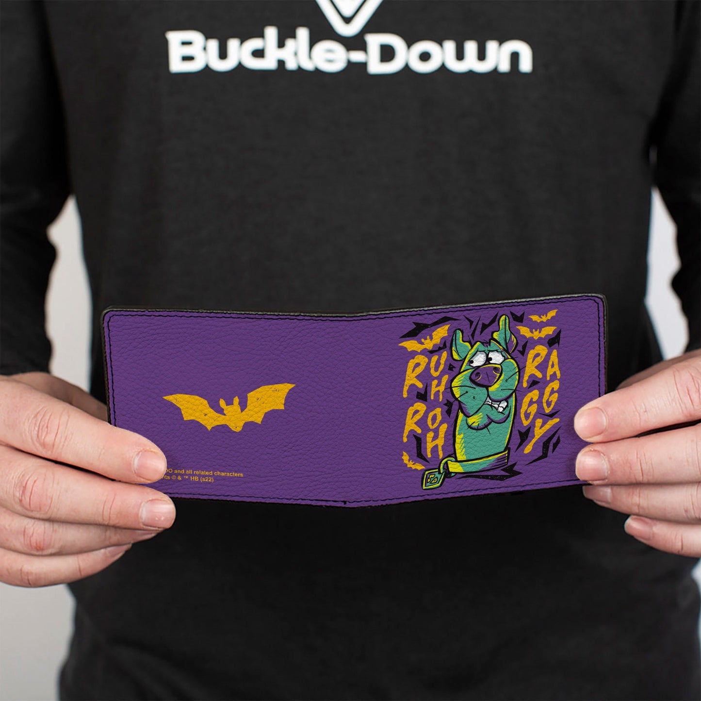 Bi-Fold Wallet - Scooby Doo Scared Pose RUH ROH RAGGY Purple/Yellow