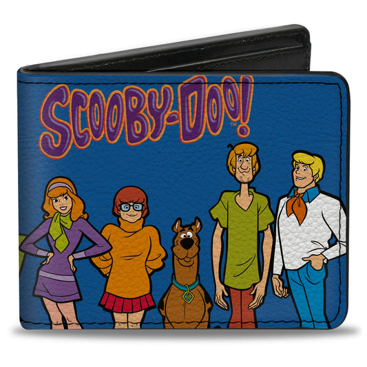Bi-Fold Wallet - SCOOBY-DOO Mystery Machine and Character Group Pose Blue